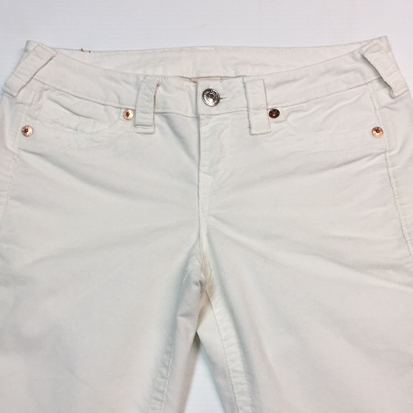 True Religion Women Shannon White Slim Fit Soft Corduroy Pant. Sz 29 - Picture 2 of 11
